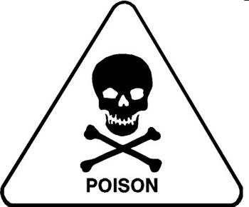 Free Poison Sign With A Skull And Crossbones