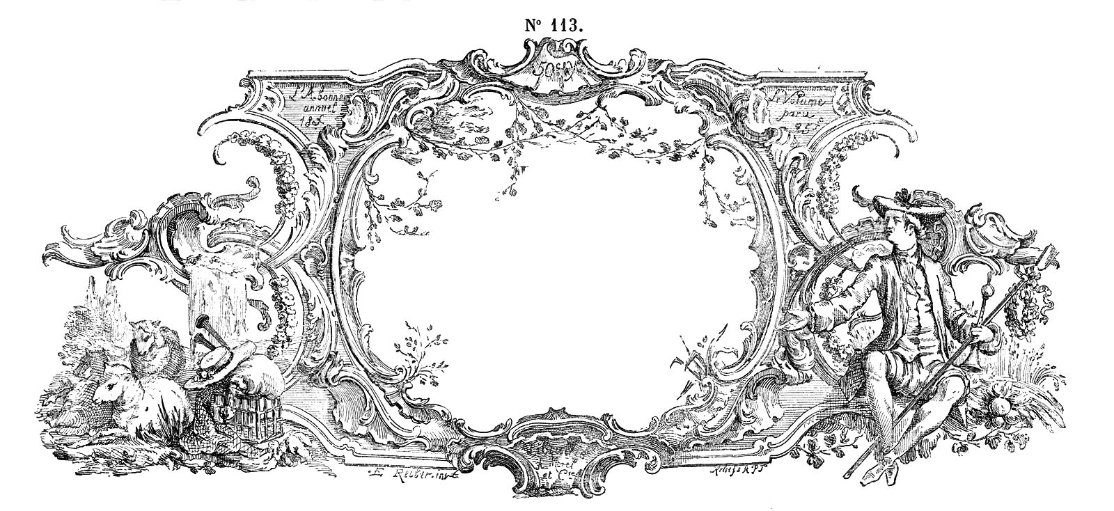 Free Vintage Clip Art   Gorgeous French Frame Engraving   The Graphics
