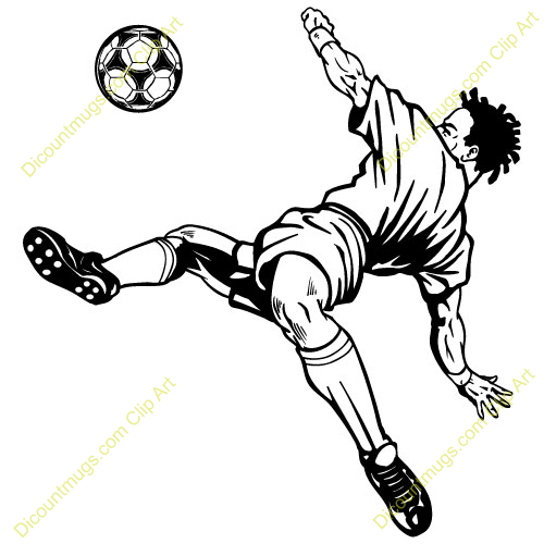 Girl Soccer Kick Clipart