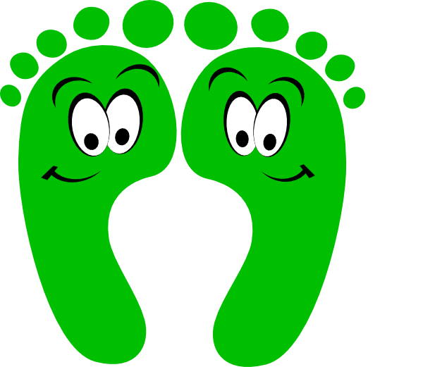 Green Happy Feet Clip Art At Clker Com   Vector Clip Art Online    