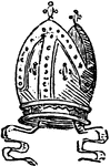 Mitre  A Sacerdotal Ornament For The Head Worn By Roman Catholic