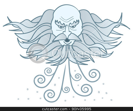 Old Man Winter Stock Vector Clipart A Cartoon Image Of A Cloud Like