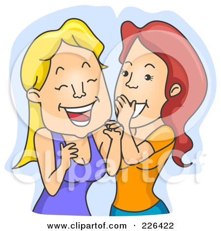 Royalty Free  Rf  Clipart Illustration Of Two Women Giggling And