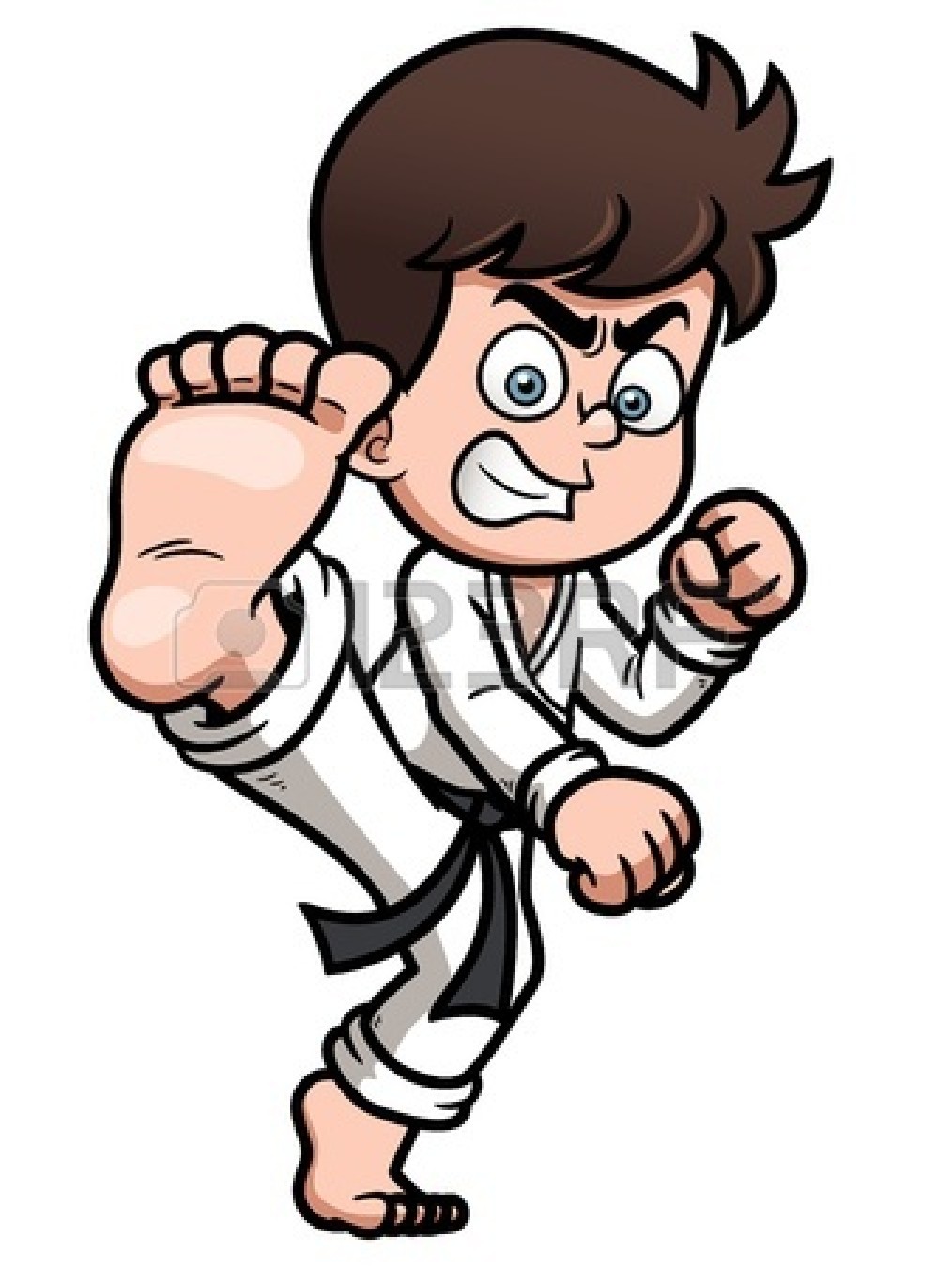 Showing Picture  Karate Kick Clipart