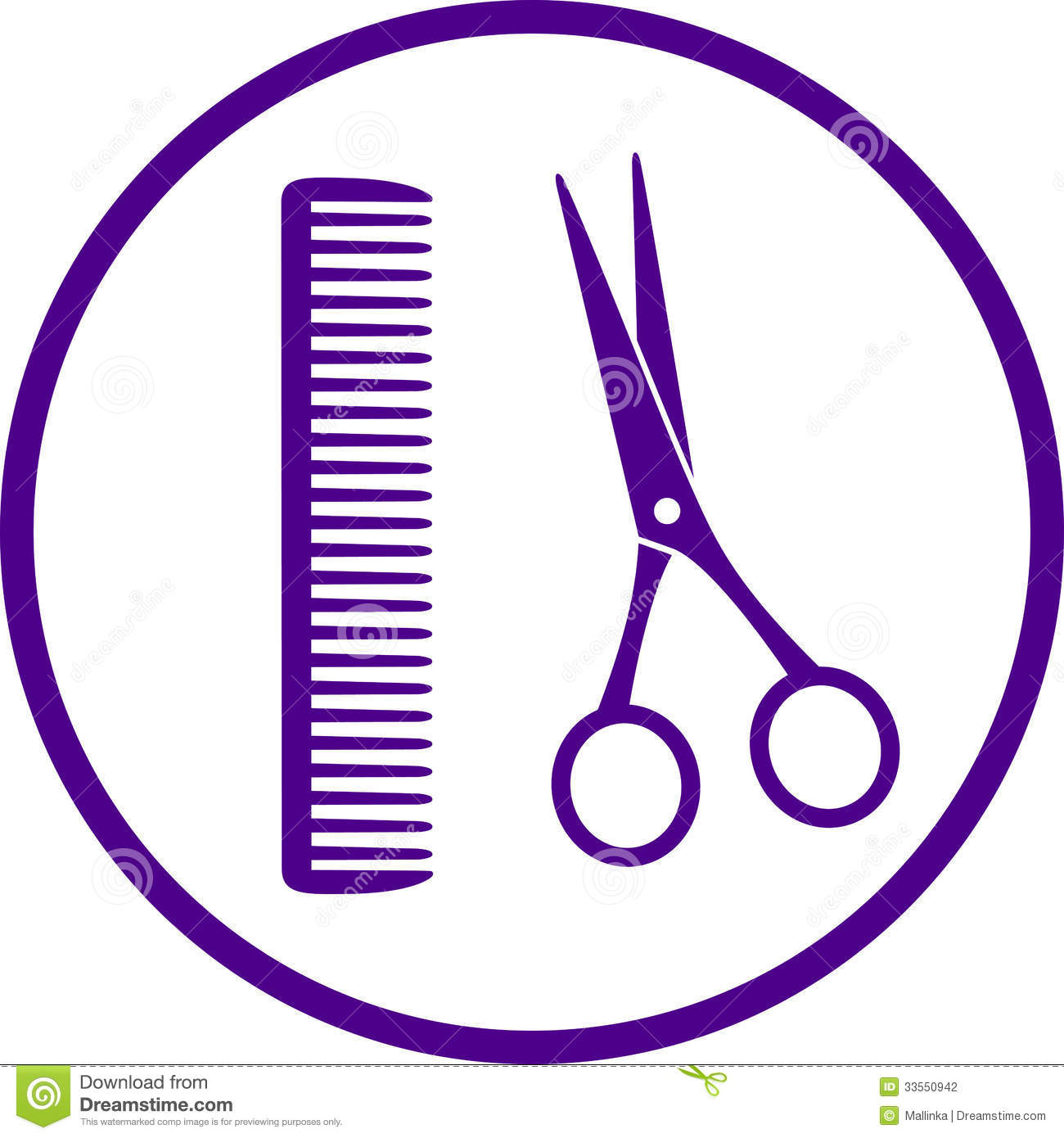 Sign With Scissors And Comb On White Background Mr No Pr No 2 932 2
