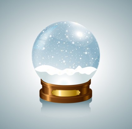 Silver Snow Globe Free Vector In Adobe Illustrator Ai    Ai