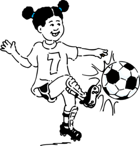 Soccer Outline Kick Clip Art At Clker Com   Vector Clip Art Online    
