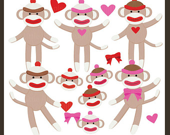 Sock Monkey Clipart   Sock Monkey C Lip Art   Monkey Clipart   Doll