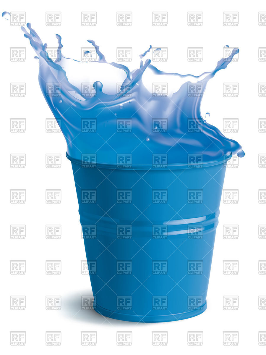 Splash In Blue Bucket Full Of Clear Water 51695 Download Royalty