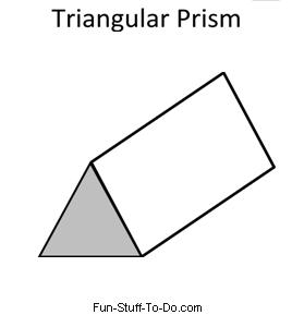 Triangular Prism Shape Coloring Page Clipart