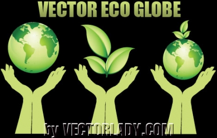 Vector Eco Globe Free Vector 378 14kb