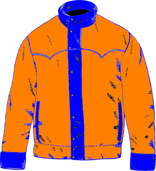 Blue Orange Coat Clip Art At Clker Com   Vector Clip Art Online