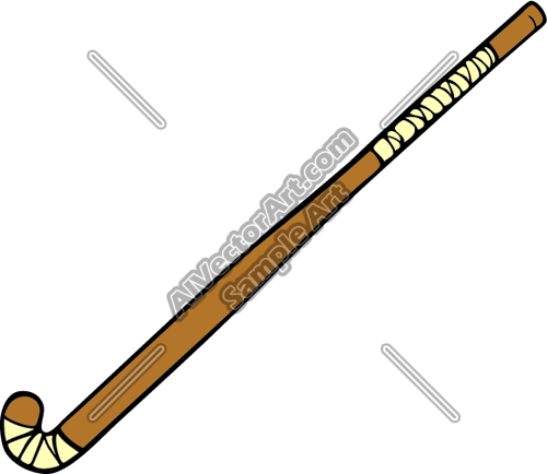 Clipart Vector Art Of  Field Hockey Stick Graphic