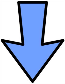 Free Arrow Blue Outline Down Clipart   Free Clipart Graphics Images