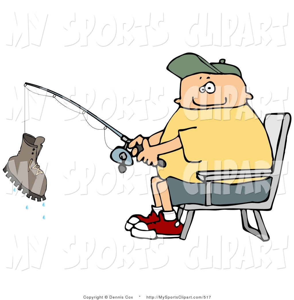 Of A Boy Fisherman Catching A Boot With A Fishing Pole   Fishing Humor