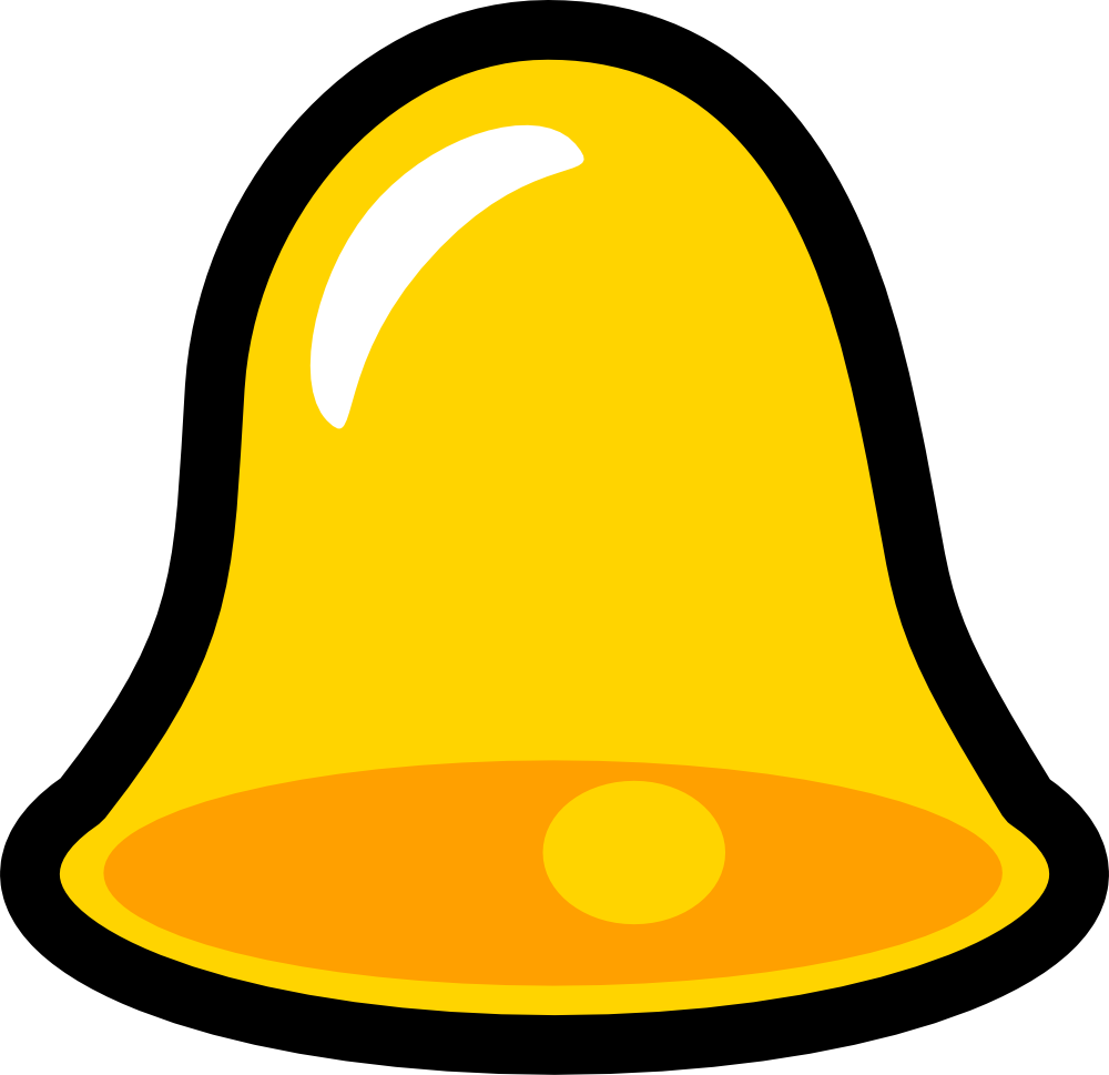 Onlinelabels Clip Art   Yellow Bell Icon That Looks Cool With Lots Of    