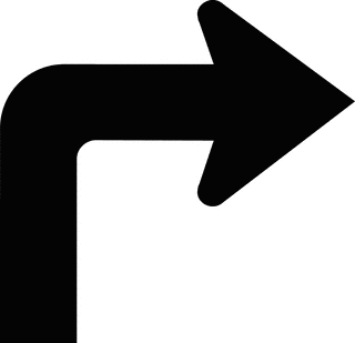 Right Turn Silhouette   Clipart Etc