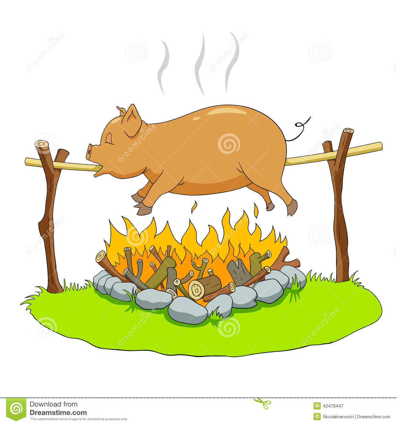 Spit Clipart Pig On A Spit Royalty Free