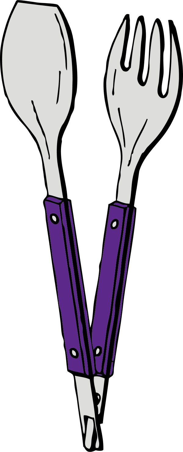 Tongs Clipart Large Spoon And Fork 33 3 8070 Png