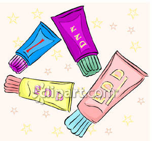 Tubes Of Skin Care Products   Royalty Free Clipart Picture