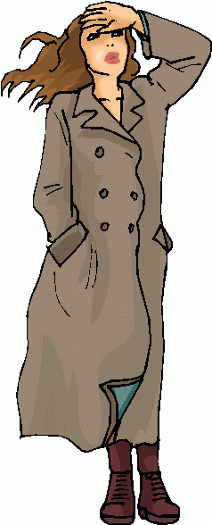 Woman In Trench Coat Clipart   Woman In Trench Coat Clip Art