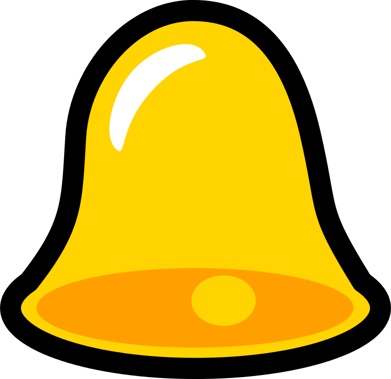 Yellow Bell Icon That Looks Cool With Lots Of Title Words To Increase