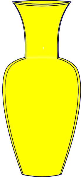 Yellow Vase Clip Art At Clker Com   Vector Clip Art Online Royalty