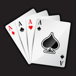 Aces Playing Cards Suits On Blue Four Aces Playing Cards