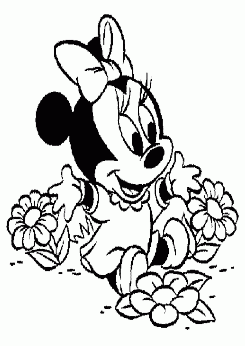 Baby Minnie Mouse Clip Art Black And White Minnie Mouse And Daisy Duck    