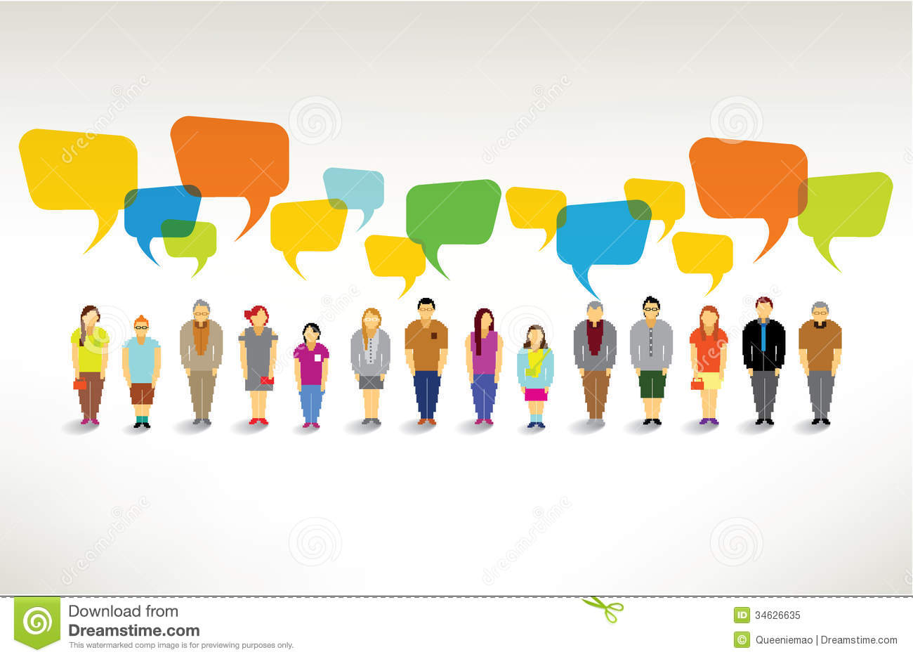 Big Group Of People Gather Together Royalty Free Stock Photo   Image