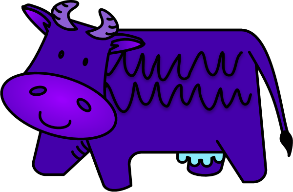 Cow Smiley   Vector Clip Art