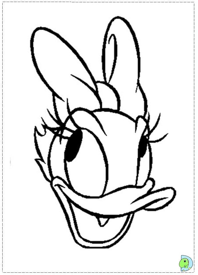 Daisy Duck Coloring Page  Dinokids Org