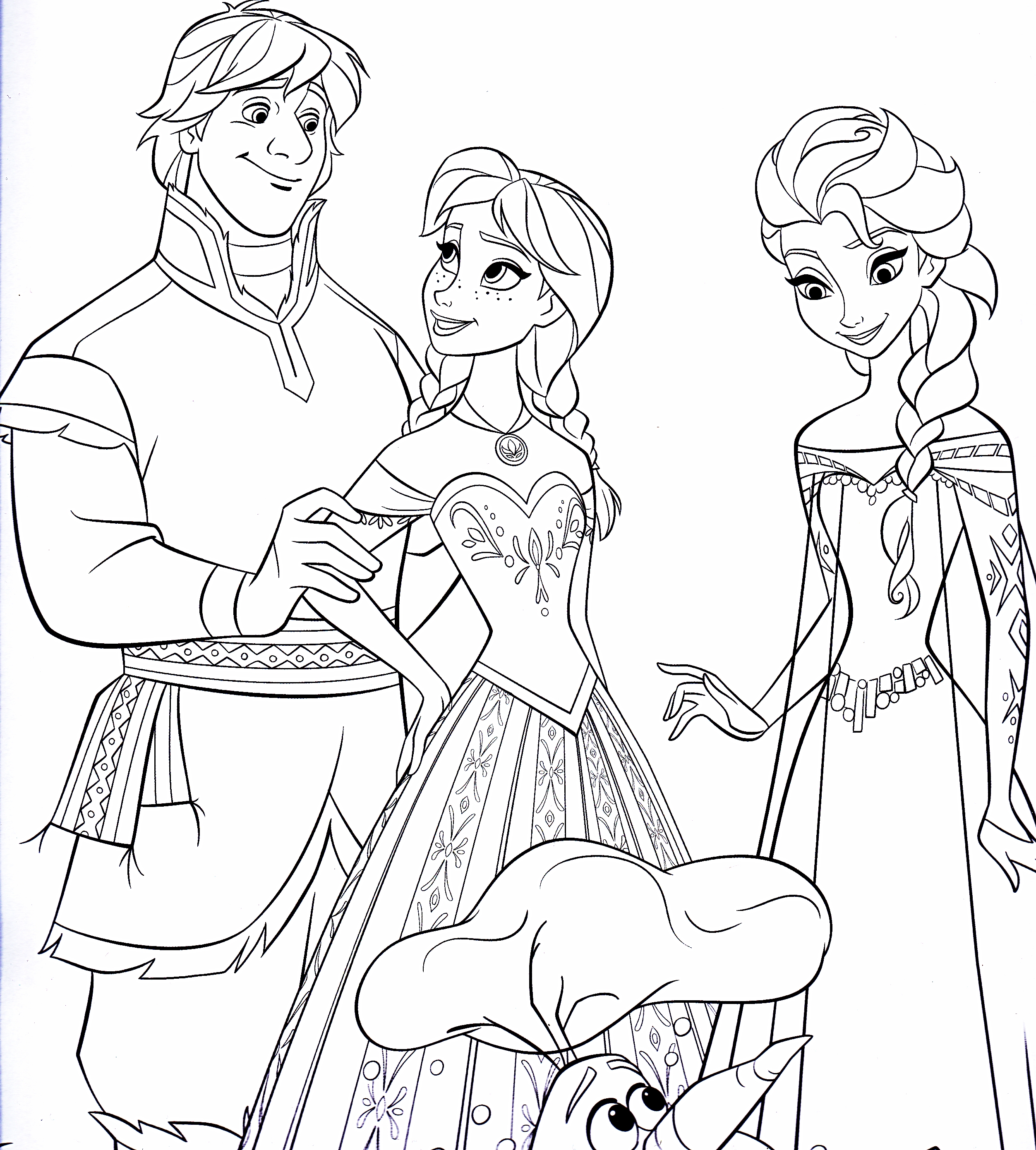 Frozen Characters Coloring Pages