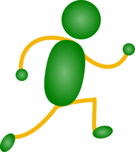 Green Yellow Jogging Man Clip Art At Clker Com   Vector Clip Art