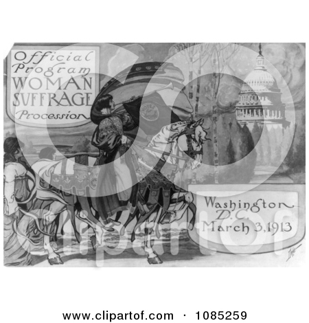 Illustration Of Woman Suffrage Procession Washington D C  March 3