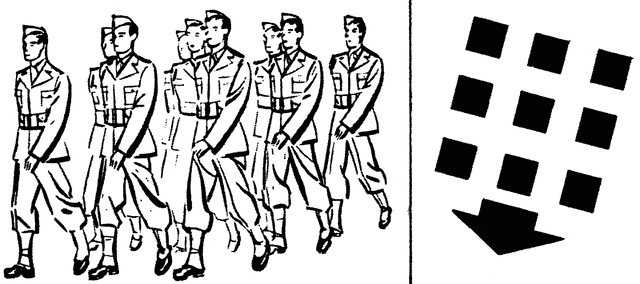Military Personnel Formation Marching   Clipart Etc