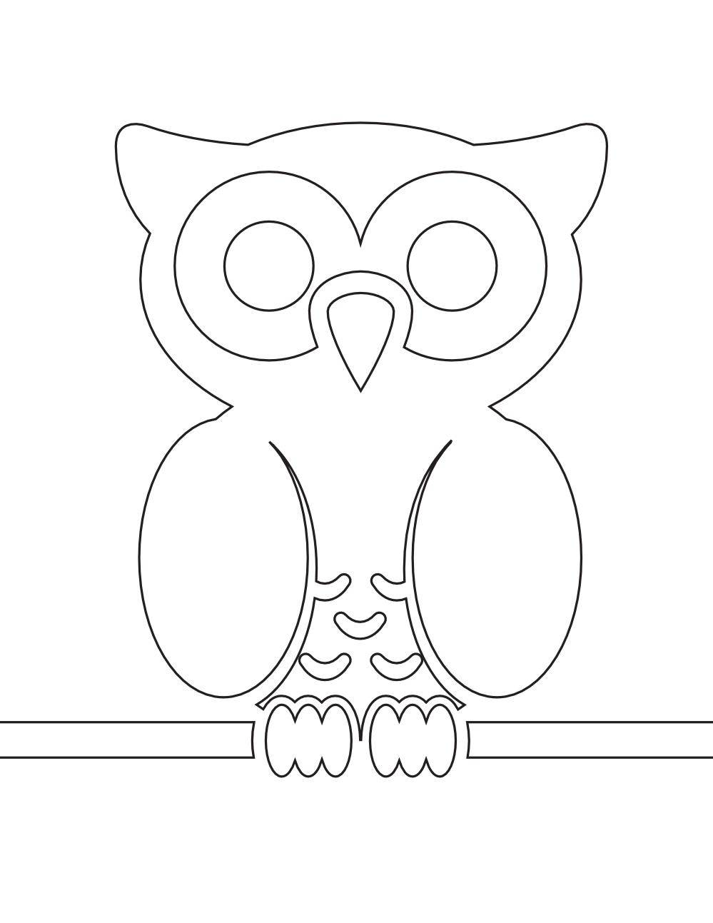 Owl On Wire Black White Line Art Coloring Book Colouring Openclipart    