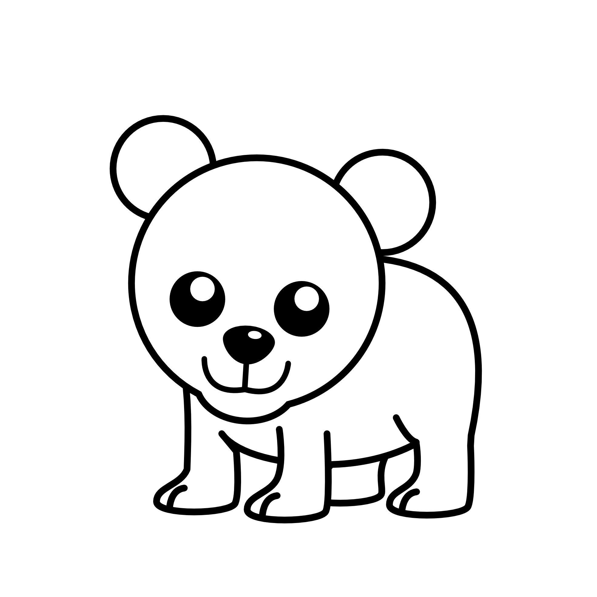 Polar Bear Clipart Black And White   Clipart Panda   Free Clipart    