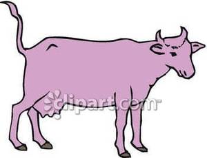 Purple Cow   Royalty Free Clipart Picture