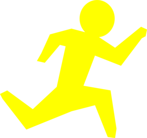 Running Man   Yellow Clip Art At Clker Com   Vector Clip Art Online