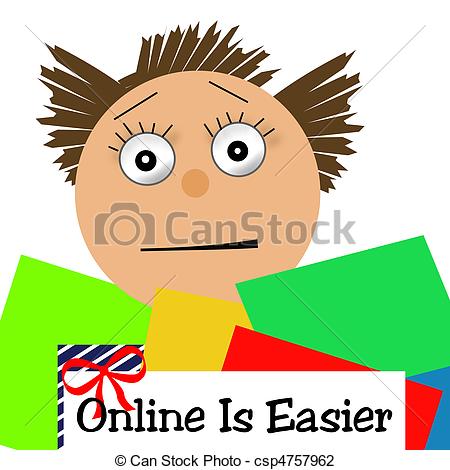 Shopper   Frazzled Shopper Loaded With    Csp4757962   Search Clipart