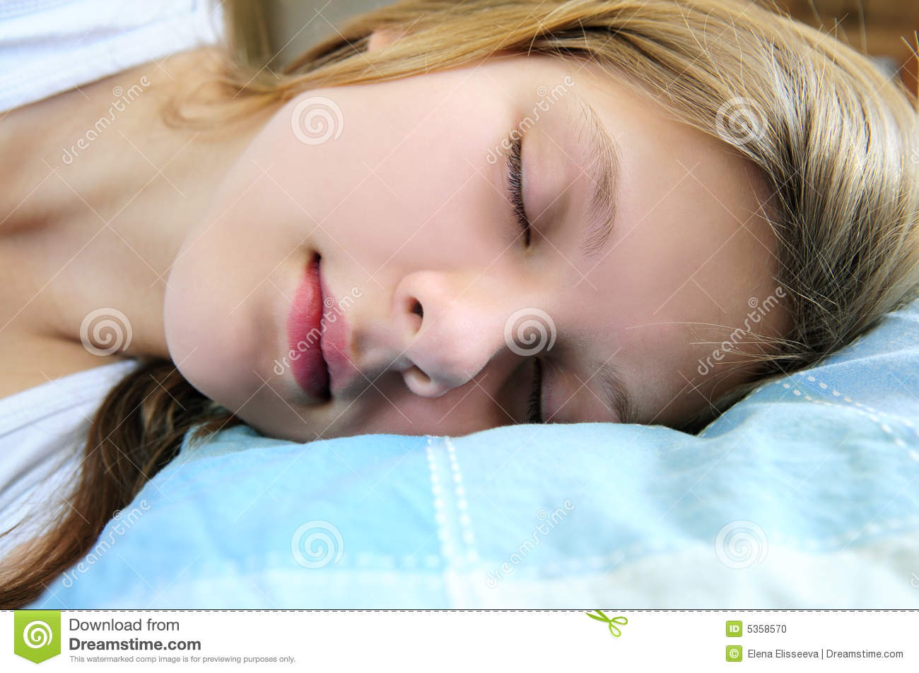Teenage Girl Sleeping Stock Photo   Image  5358570