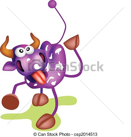 Vectors Of Purple Cow   Crazy Cow Illustration Csp2014513   Search