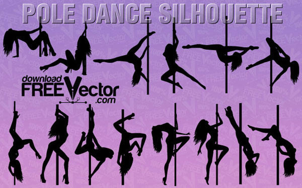 Women Pole Dancer Silhouette Clip Art   123freevectors