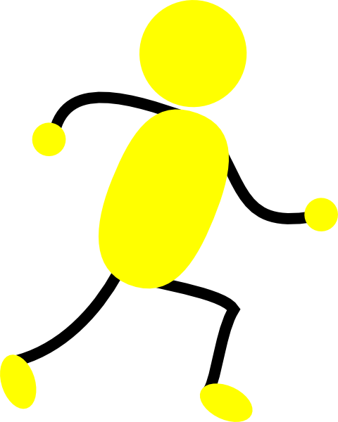 Yellow Man Running Clip Art At Clker Com   Vector Clip Art Online