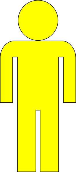 Yellow Man Symbol Clip Art