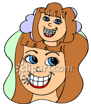 2719 2412 A Girl Wearing Braces   Before And After Clipart Image Jpg