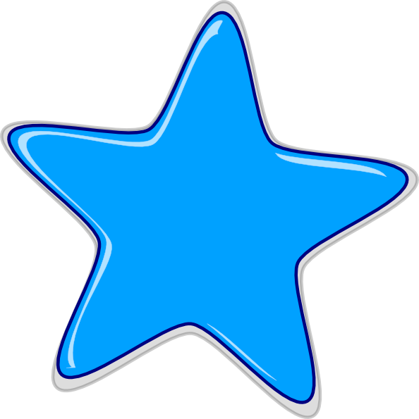 Blue Star Edited2 Clip Art At Clker Com   Vector Clip Art Online