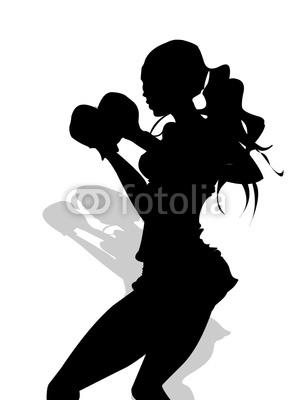 Boxer Girl Silhouette Stock Photo And Royalty Free Images On Fotolia    