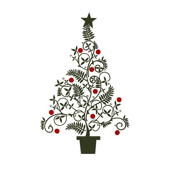 Christmas Decal Large Elegant Christmas Tree By Empressivedesigns